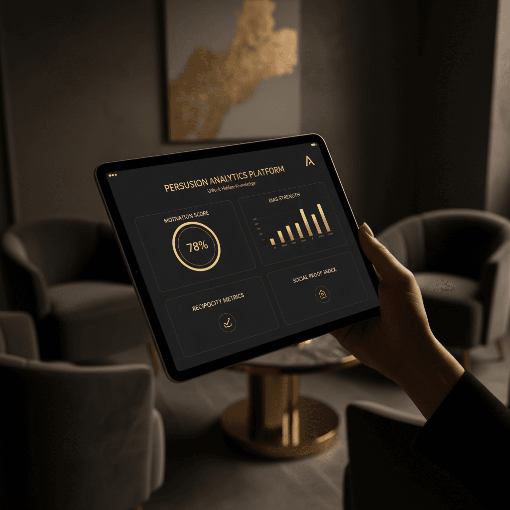SaaS product interface designed with psychological persuasion principles